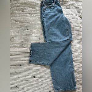 Vintage wash and high waisted cropped Jean